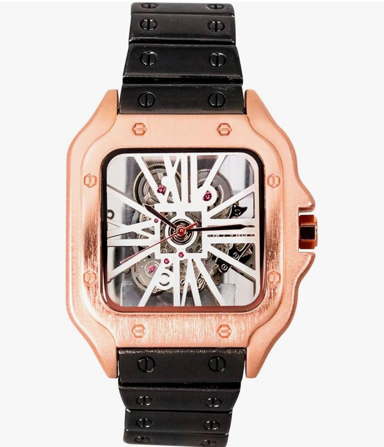 Reloj Techno pave golden rose